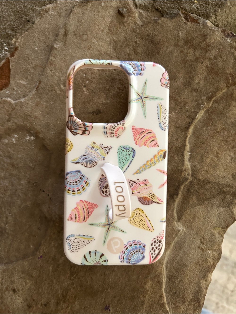 Loopy Case Pastel Seashell Phone Case with White Grip 14 pro